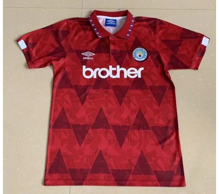 Manchester City 90-92 Away Red Soccer Jersey